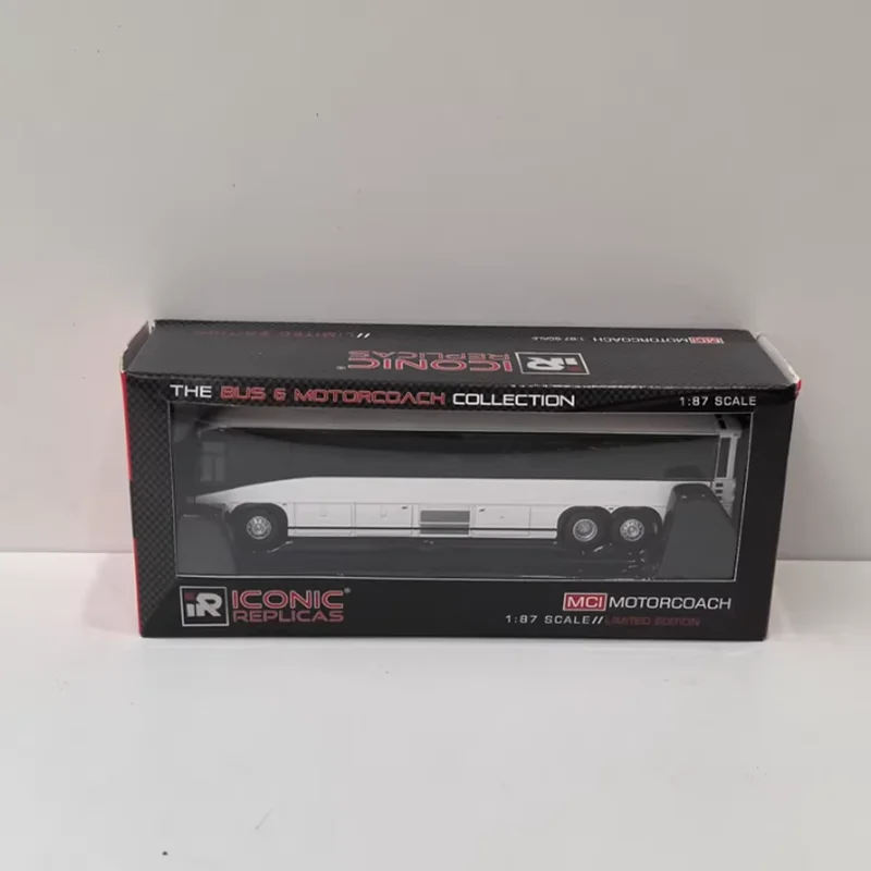 IR HO 1/87 مقياس MCI Motorcoach BUS سبيكة محاكاة نموذج سيارة مجموعة ثابتة زينت عطلة لعبة هدية تذكارية