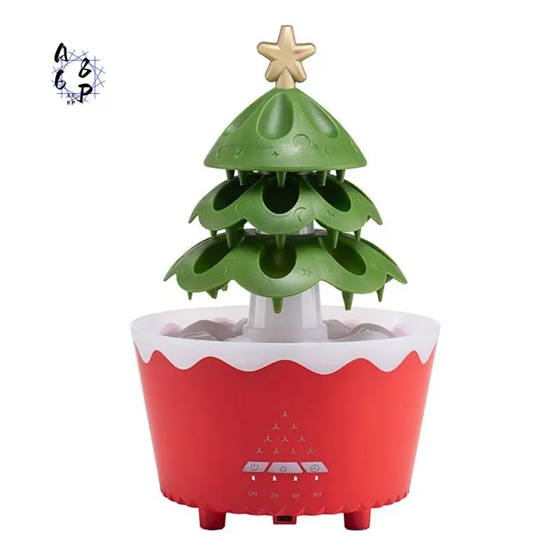 A68P-Christmas Lucky Tree Essential Oil Aromatherapy Machine Household Silent Small Humidifier Home Gift