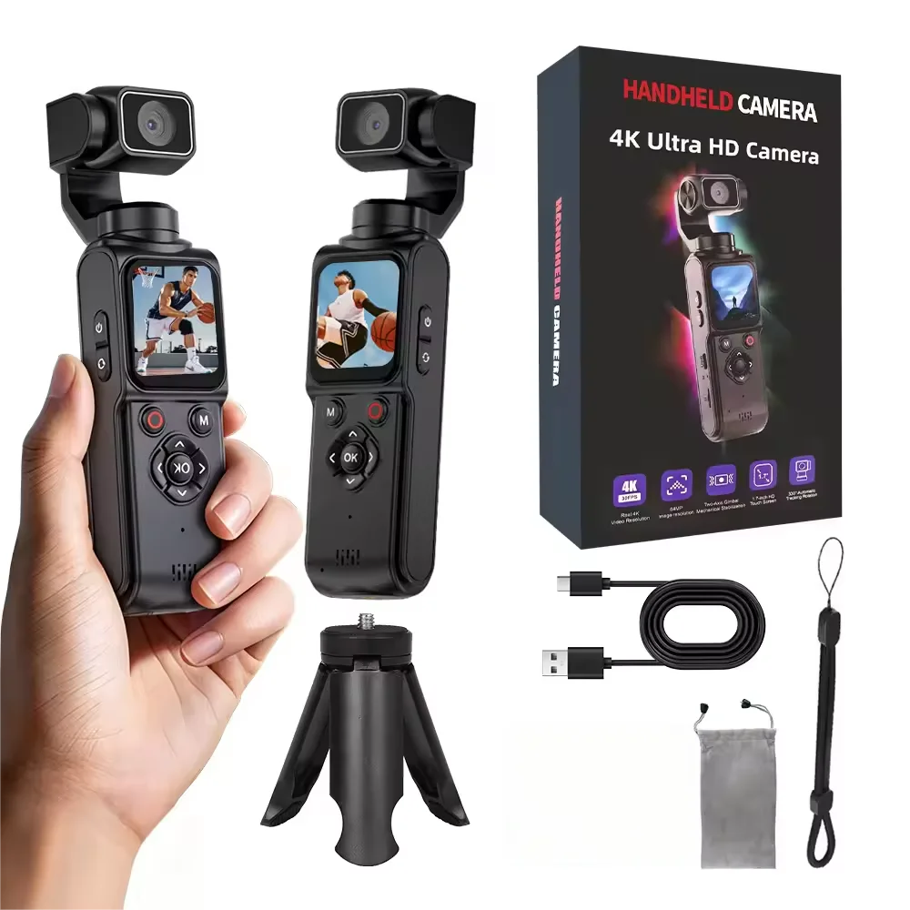 Wi-Fi Automatic Rotation Functions Shooting and Recording Sports Camcorder 75MP Photo Resolution 4K Action Camera