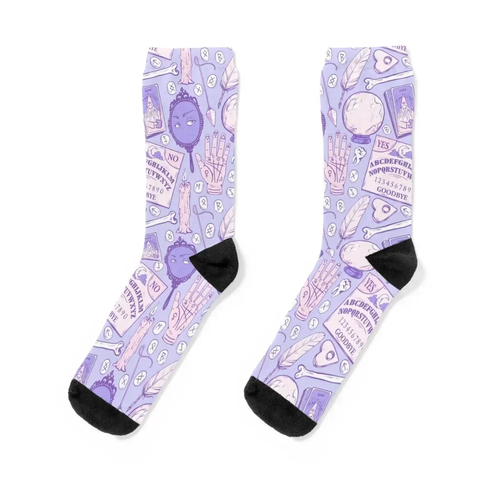 Divination in Pastel Purple Socks professional running kids Heating sock Socks For Man Women's