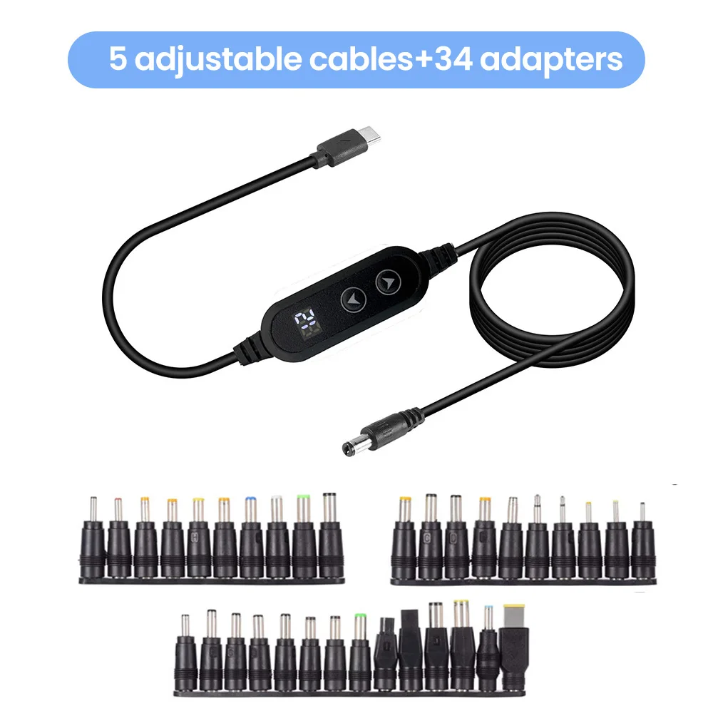 olaf USB C zu DC Power Boost Kabel Typ C zu DC Schnelle Lade 5V zu 12V Boost Konverter Kabel Adapter für Wireless Router TV BOX 3