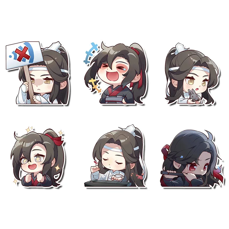 

Anime Grandmaster of Demonic Cultivation WeiWuXian LanWangJi Cosplay Acrylic PP Clip Cartoon Cute Ambitus