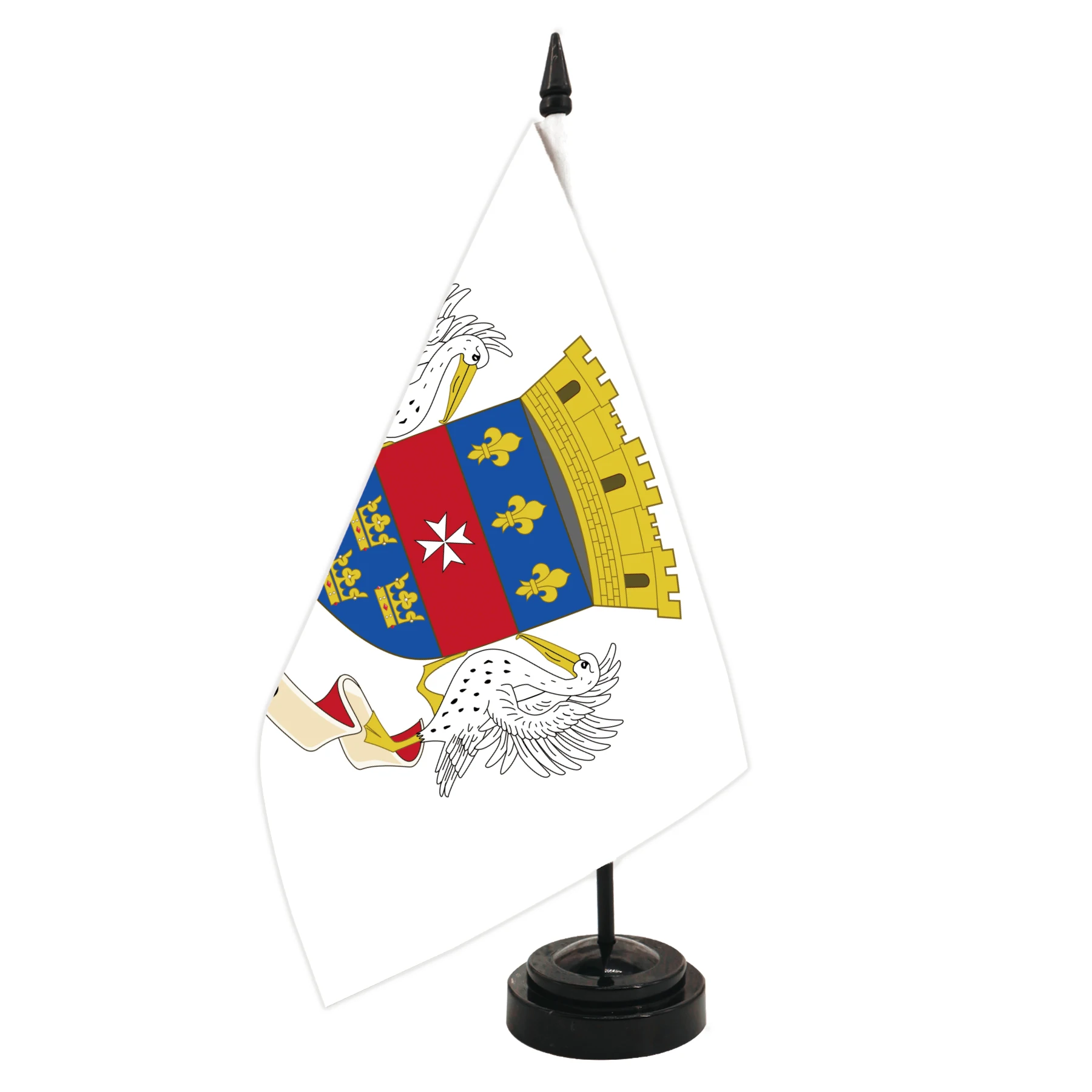 Saint-Barthelemy Desk Flag 5.5x8.3inch Conference Negotiation Flag Product Display Office Top Desk Ornaments Flags