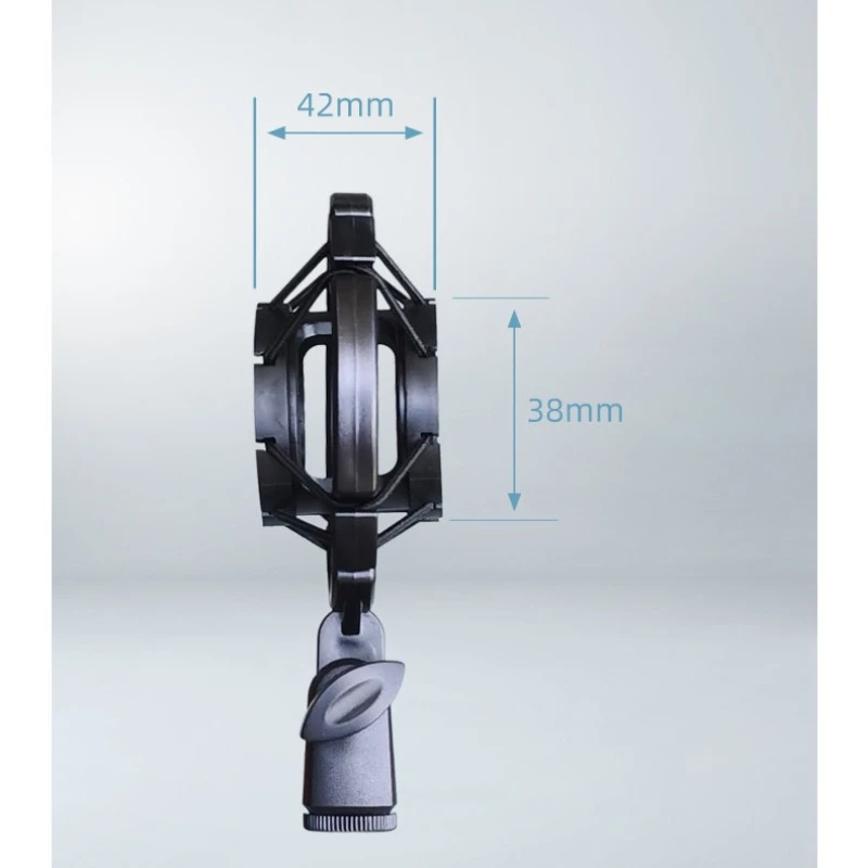 Microphone Shock Frame, Shock Absorption and Noise Filtering Bracket, Condenser Microphone Elastic Microphone Clip Recording