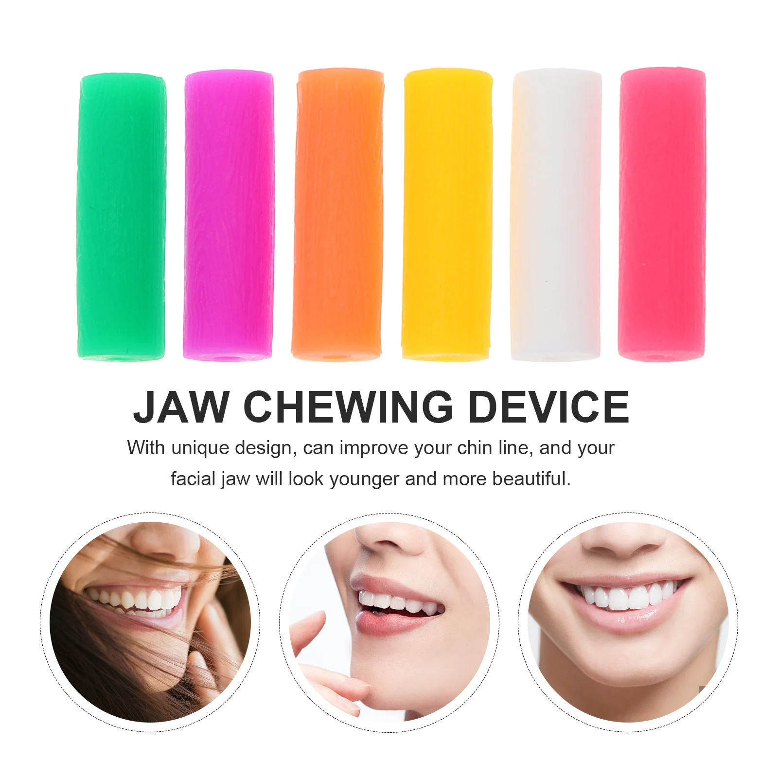 6 Pcs Dental Gum Orthodontics Jaw Chewing Device Exerciser Trainer Invisible Brace