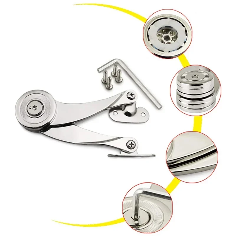 Hydraulic Randomly Stop Hinges Kitchen Cabinet Door Adjustable Polish Hinge Furniture Lift Up Flap Stay Support Hardware