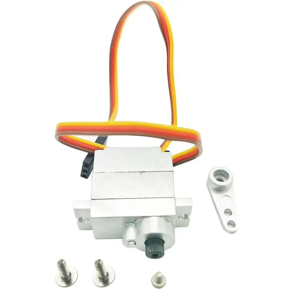 Servo d'engrenage en métal et bras métallique, mise à niveau pour MN D91 WPL B1 B14 B16 B24 C14 C24 B36 1:16 camion versiRC inoler