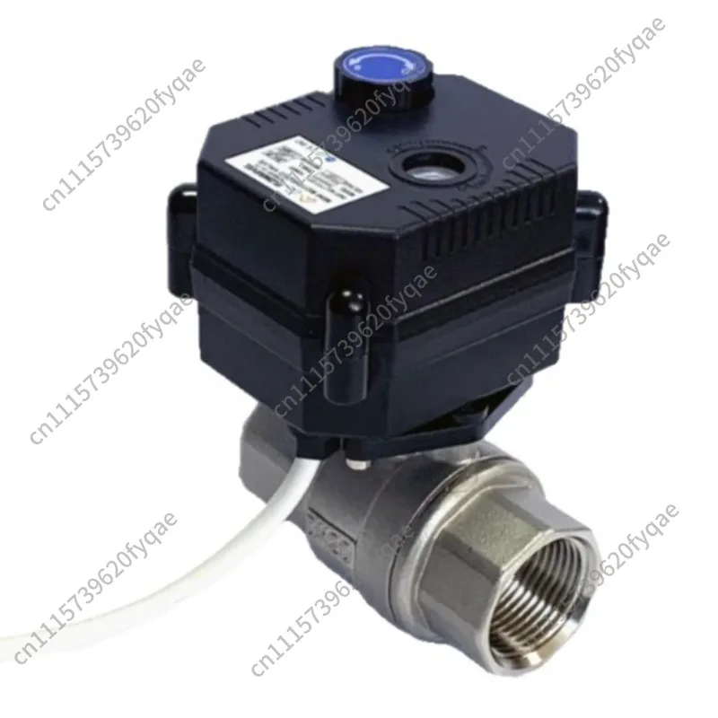 304 stainless steel electric ball valve hand-integrated 24V220V DN15 20 two-way thread adjustment miniature water valve