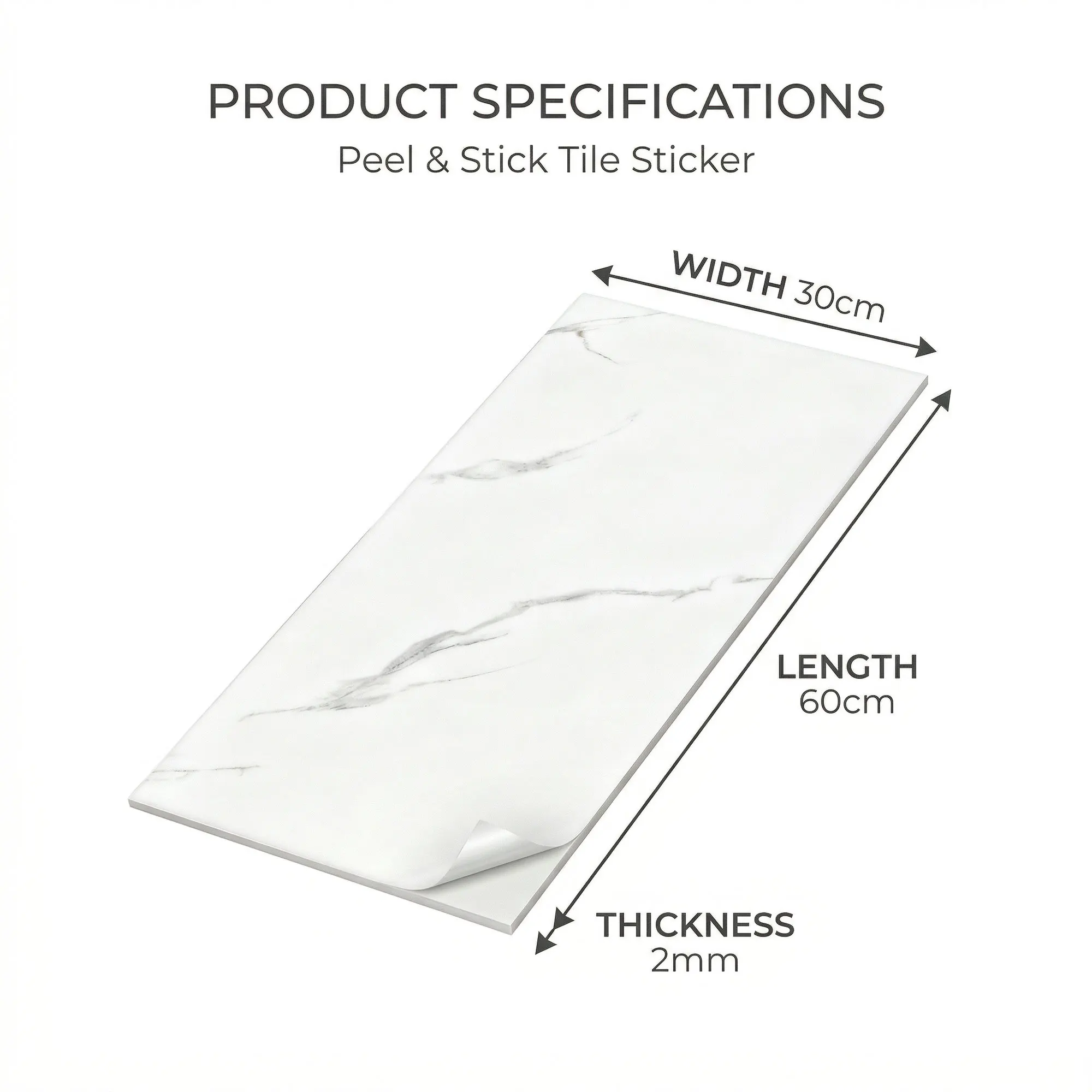 

Thickened IXPE Marble Wall Sticker Waterproof Faux Ceramic Marble Sheet SelfAdhesive Wall Decal for Living Room Bathroom Decora