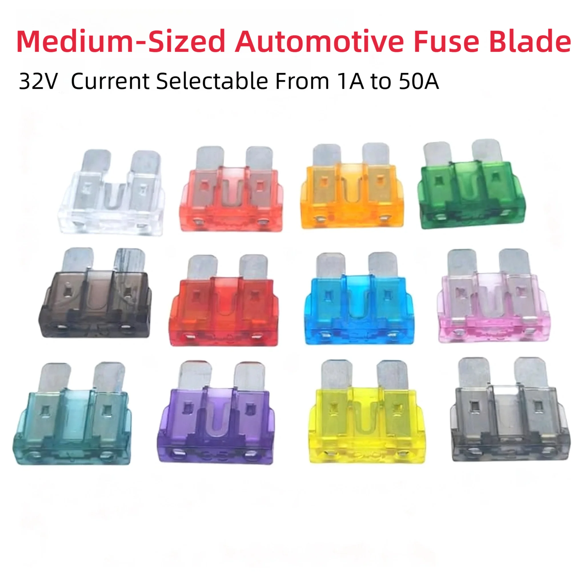 Fuse Plug Base Socket Vertical/Surface Mount, 1A-50A Medium PCB Soldering Type For Automotive Vehicles
