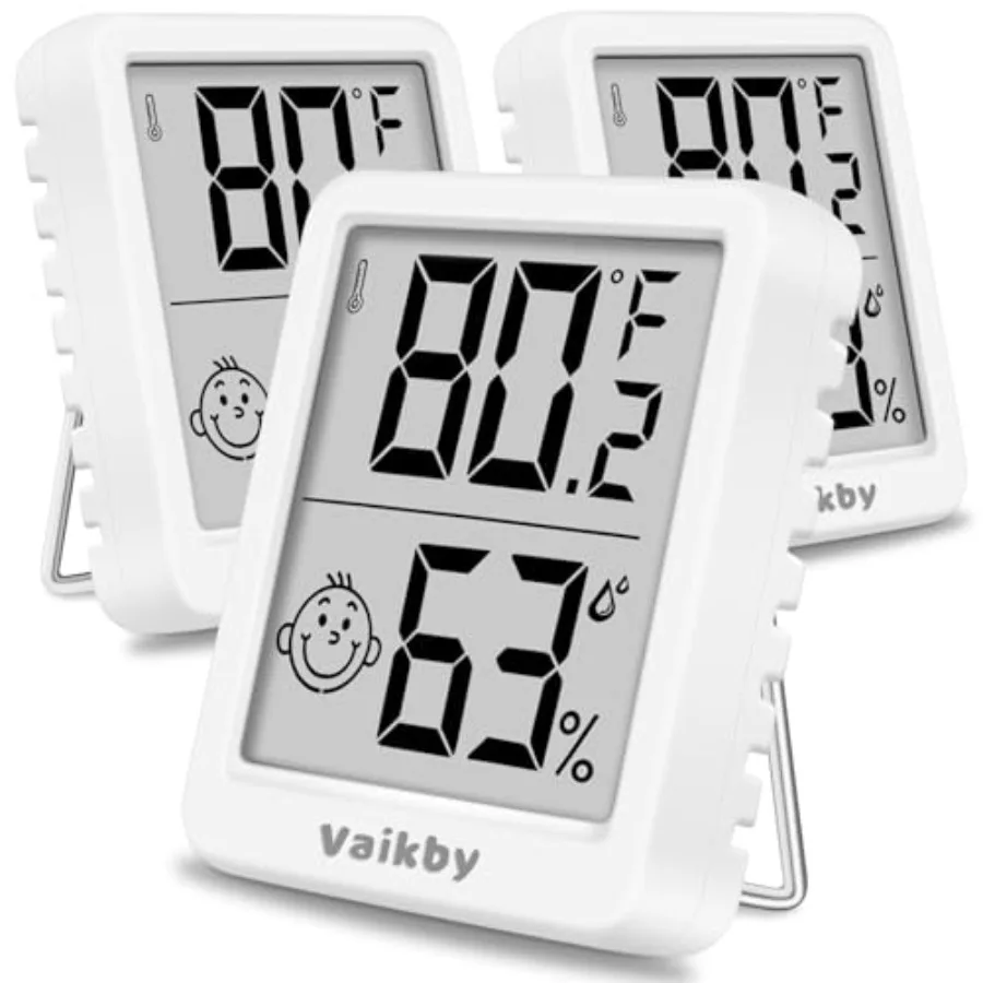

Indoor Humidity Meter Hygrometer 3Pack, Room Thermometer for Accurate Room Temperature Monitor, Digital Hygrometer with Indoor