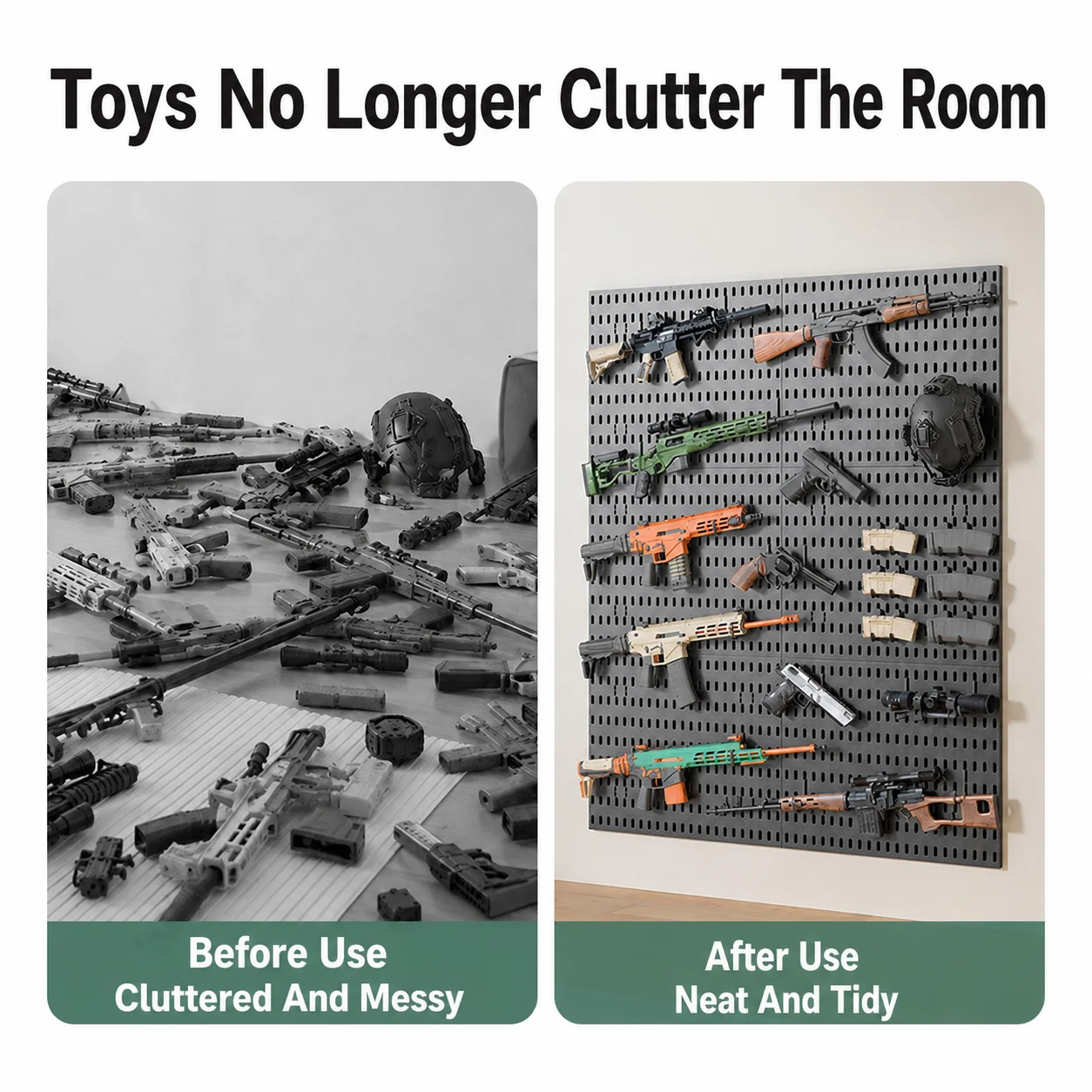 Toy Blaster Pegboard No Drilli - огляд і ціна Magazine Holder Rack