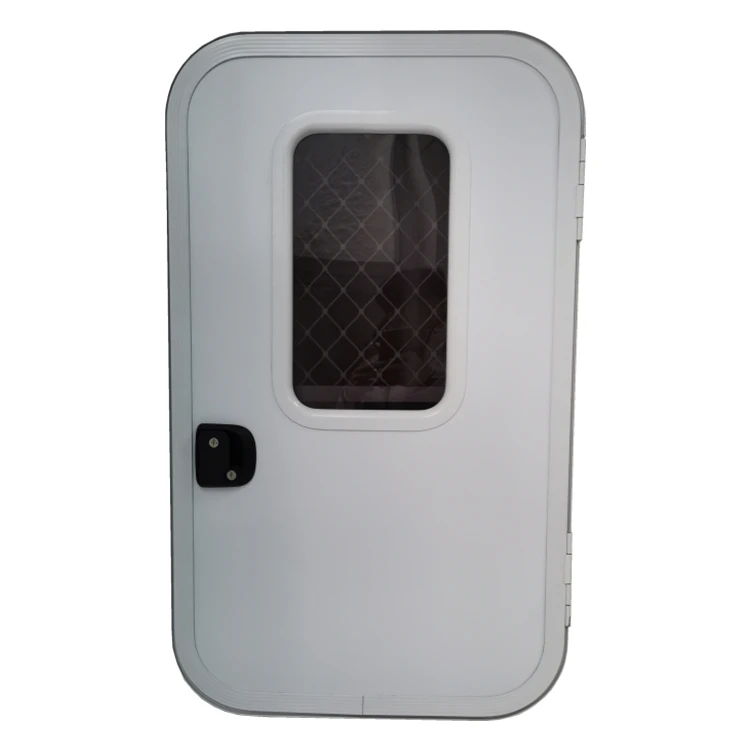 

Durable Aluminium Alloy Single Point Lock Teardrop RV Trailer Caravan Door With Net Door
