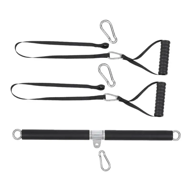 652F مرفق آلة الكابلات ذات القضيب القابل للسحب مع حزام ومقبض قضيب الصالة الرياضية عالي التحمل