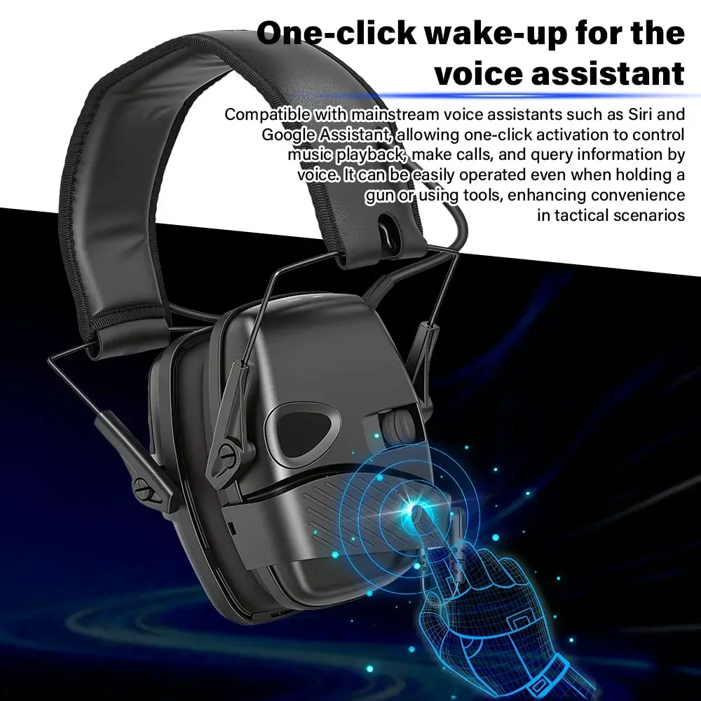 Tactical Electronic Shooting Earmuff Bluetooth Outdoor Active Anti-noise Headset Impact Sound Amplification Hearing Protector