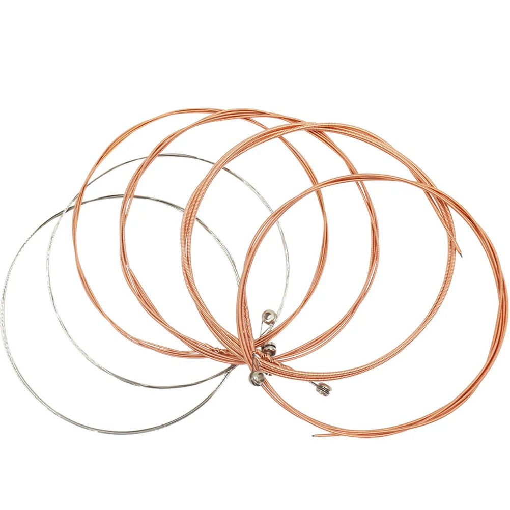 

6Pcs Acoustic Guitar String Replacement Folk Guitar Strings Metal Stainless Steel Resistant String for Musicians
