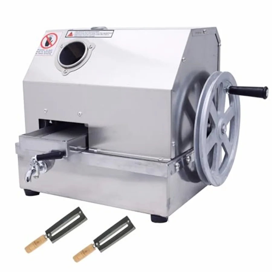 

Commercial Manual Sugarcane Juice Extractor 330LBS H High Output Stainless Steel Sugar Cane Juicer Machine with 3 Rollers and 2