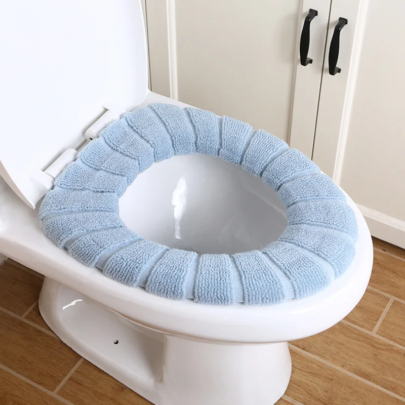 Juego de fundas de asiento de inodoro lavables suaves y cálidas para decoración del hogar, tapete para Closestool, funda de asiento, accesorios para tapa de inodoro