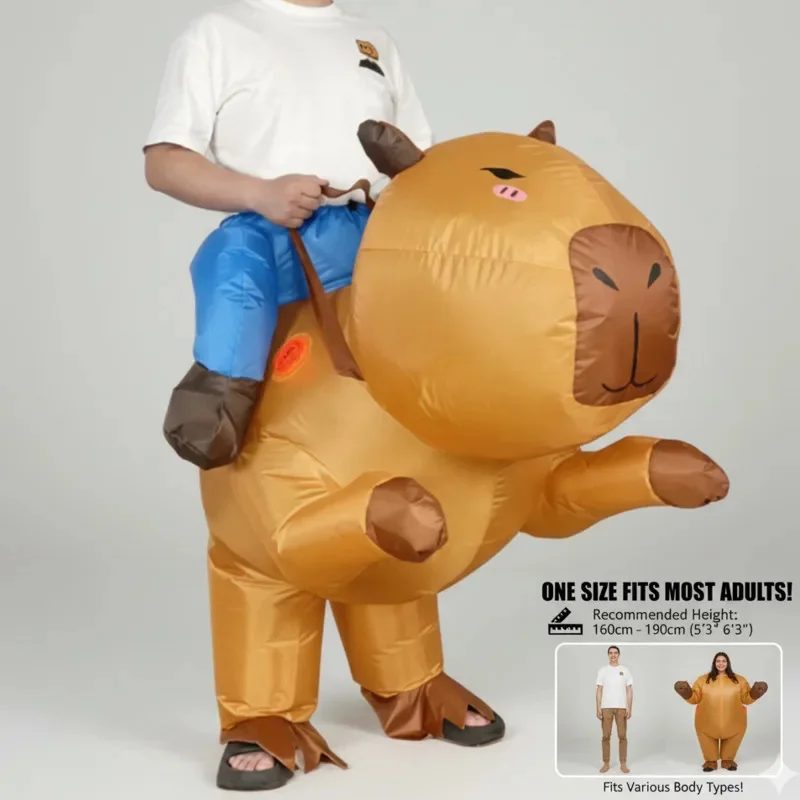 

Blow Up Set Cosplay Capybara Suit Christmas Inflatable Costume Ride-On Animal Funny Holiday Performance Prop Stage Party Top New