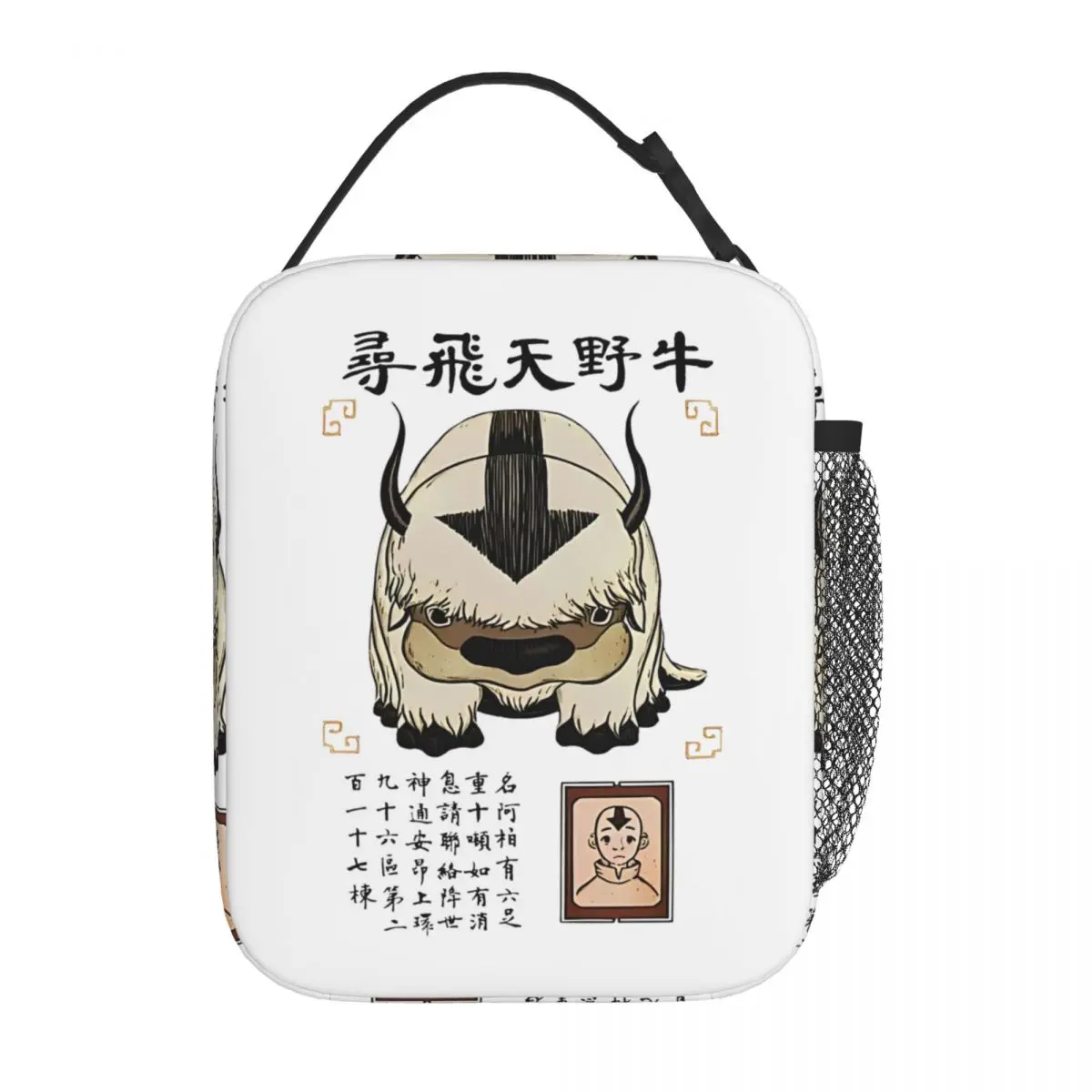 Appa Avatar The Last Airbender Isolados Térmicos Lunch Bags para Trabalho, Recipiente De Alimento Portátil, Caixa Térmica Do Refrigerador