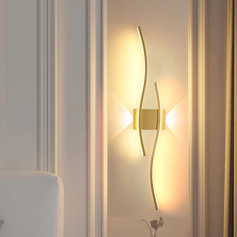 LED Wall Lamp Smart Remote Control Up and Down 60/80cm Lights Bedroom Living Room Kitchen Lighting Indoor Decor Led Wall Lights