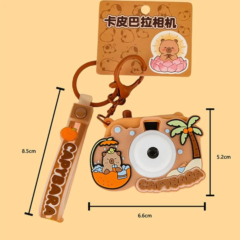 Pvc Capybara Projectie Camera Sleutelhanger Cartoon Opknoping Ornament Tas Hanger Cadeau Capybara Anime Sleutelhanger Tas Accessoires