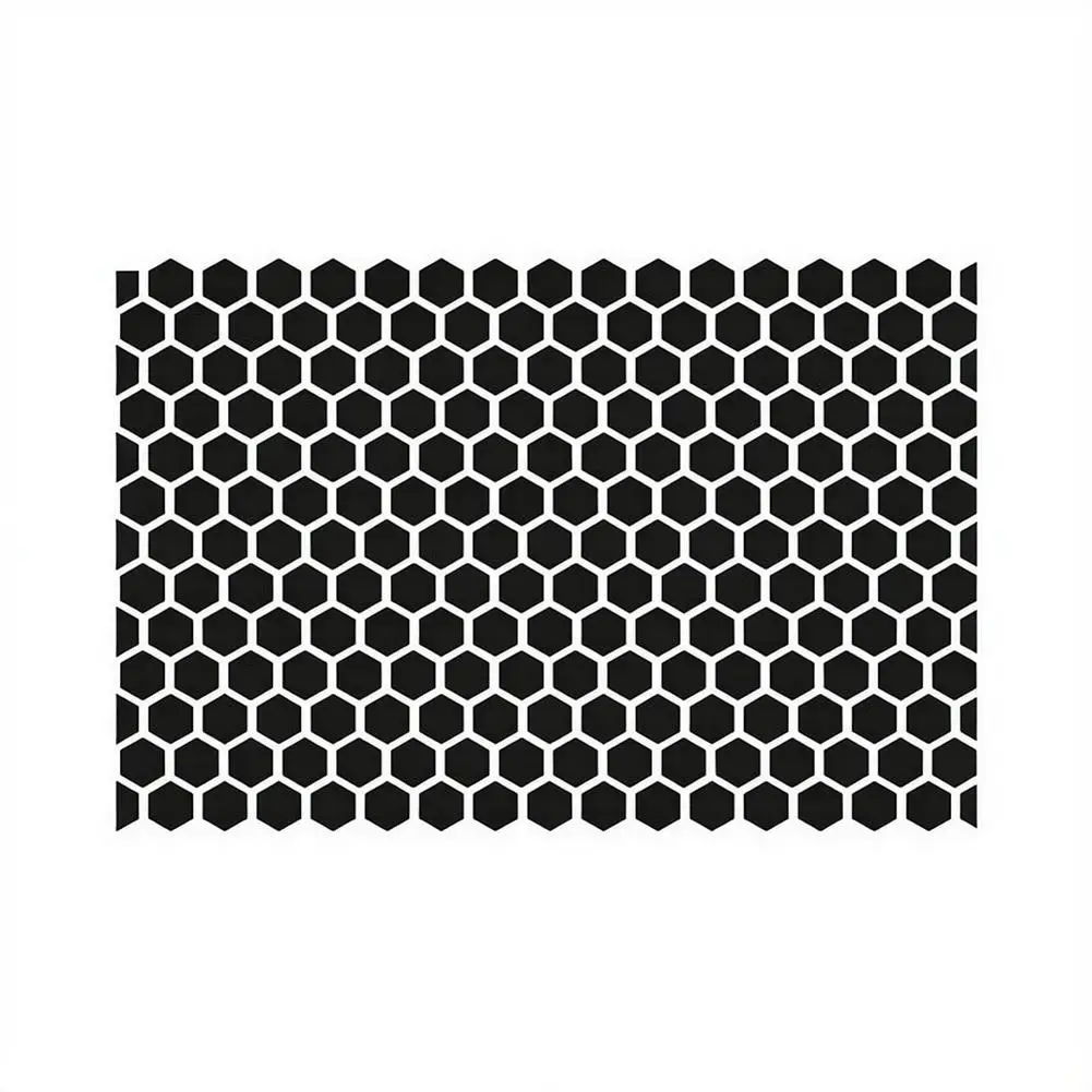 75x50cm Mattschwarze Autoaufkleber Wabenförmige Sechseck-Hohlaufkleber Selbstklebende Seitenfenster-Sonnenschutzfolie Universelle Fenster-DIY-Dekoration – Detail 12