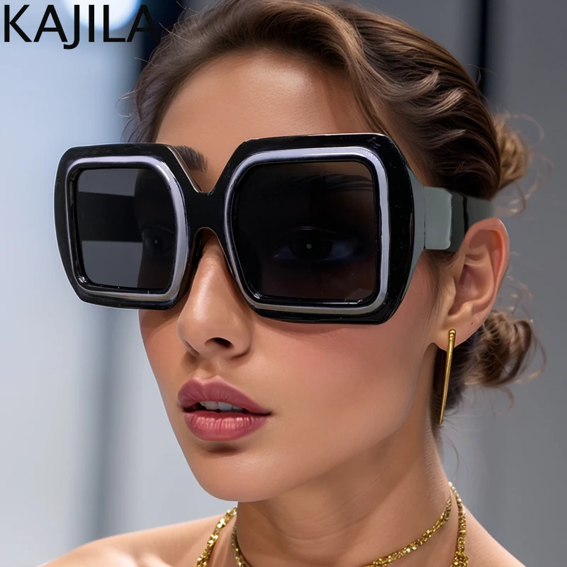 Oversized Square Sunglasses Women Big 2026 Luxury Brand Vintage Shades Shield Eyewear UV400 Protection Sun Glasses for Ladies