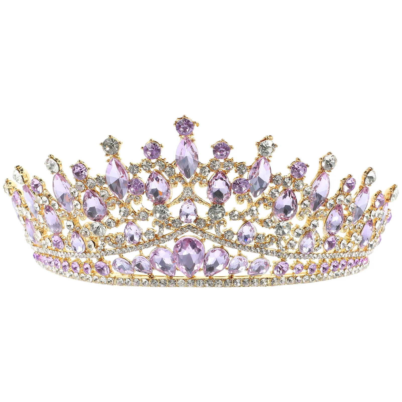 

Rhinestones Crown for Bride Elegant Wedding Hair Accessory Party Birthday Decorative Headband for Women Girls Decorative Bride