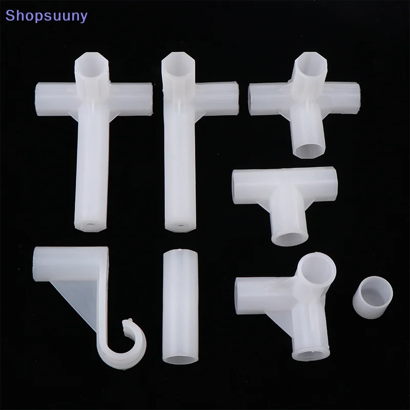 [SU]2Pc ID13mm Four Five Way Joint Pipe Adapter Shelf Wardrobe Hook Fittings Plant Support Connector Garden Watering Irrigation