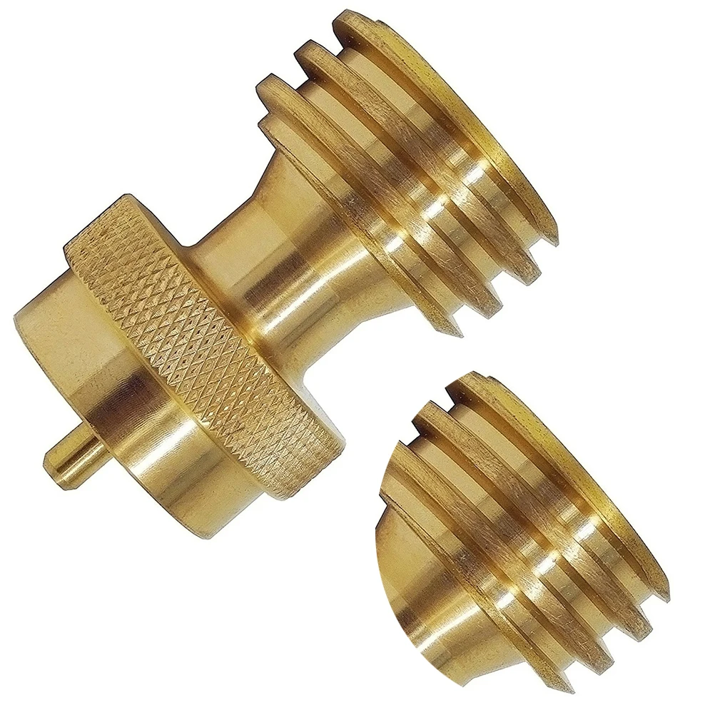 

2PCS Propane Refill Adapter Gas Cylinder Conversion Tank Refill Adapter Head BBQ Grills Camping Tailgating Brass Joint
