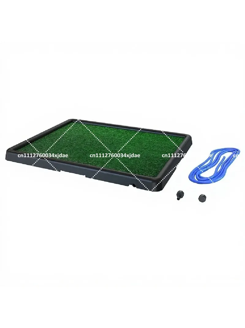 Reusable Dog Grass Pad with Tray, Puppy Potty Training Toilet, Flushable Urine Mat, Portable Indoor Outdoor Pet Relief Area