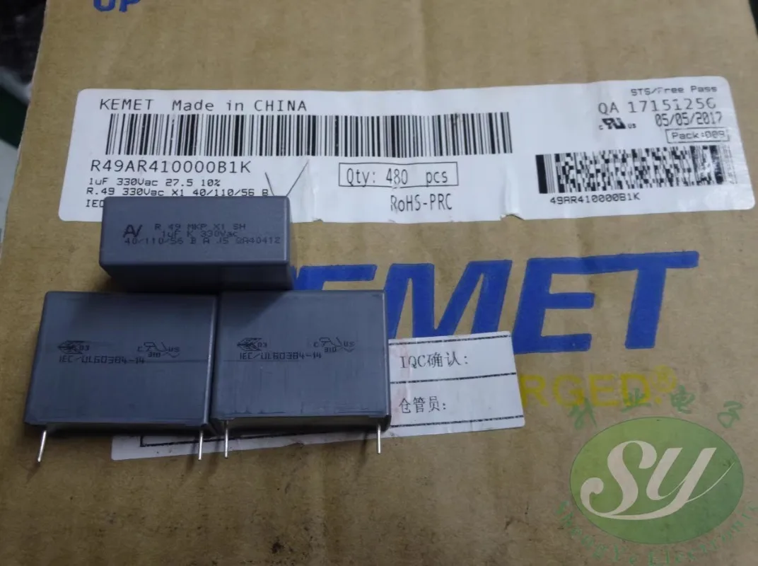 

5PCS AV R49 1.0uf/330VAC 1uf 1u0 105 X1 New film capacitor 28MM