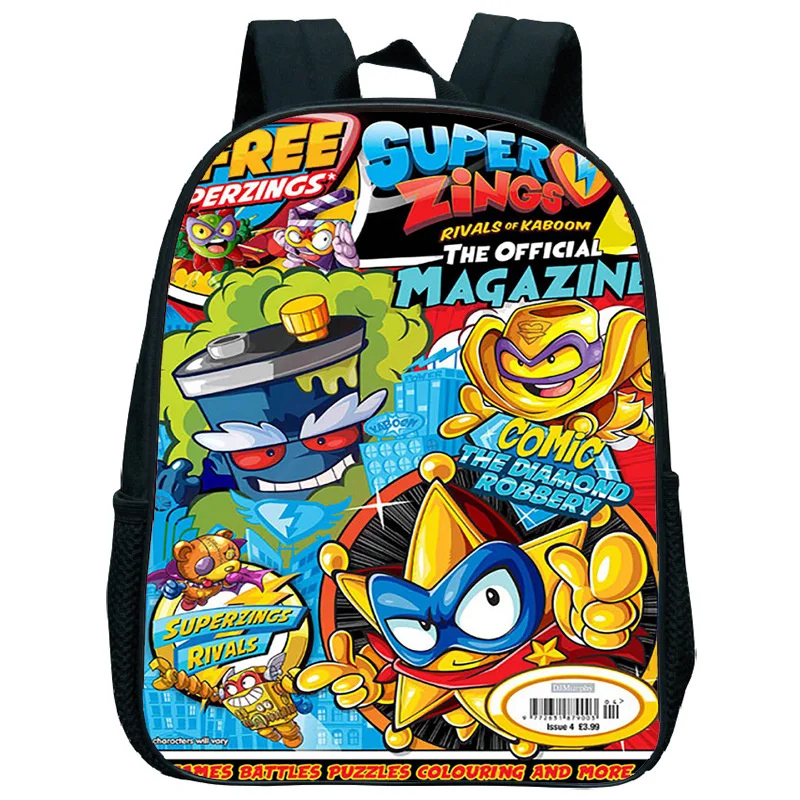 

Cartoon SuperZings Child Backpack with Front Pocket,Lunch Bags,Pencil Bags for Aged 5-10 Cartoon Backpack Boys Girls,Best Gift