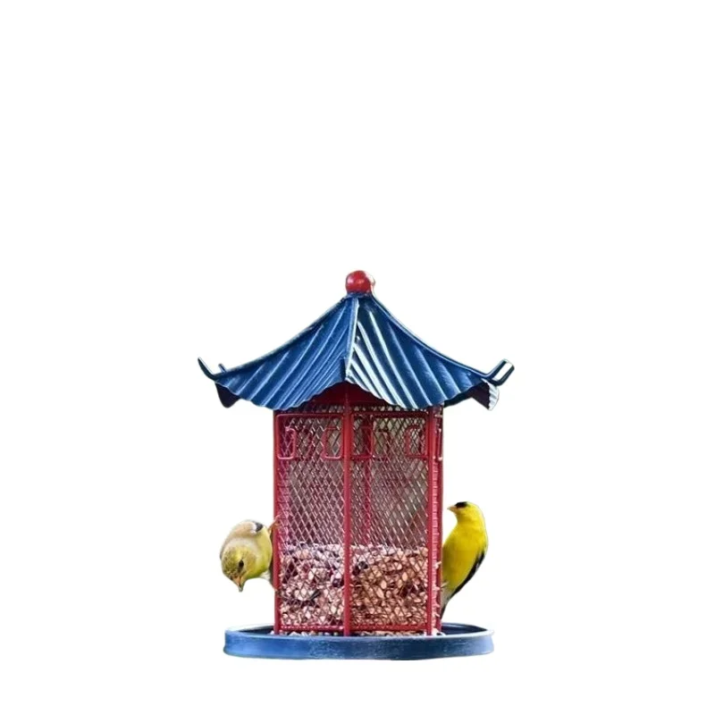 

Chinese wrought iron pavilion outdoor hanging bird feeder feeding feeder balcony courtyard garden villa garden