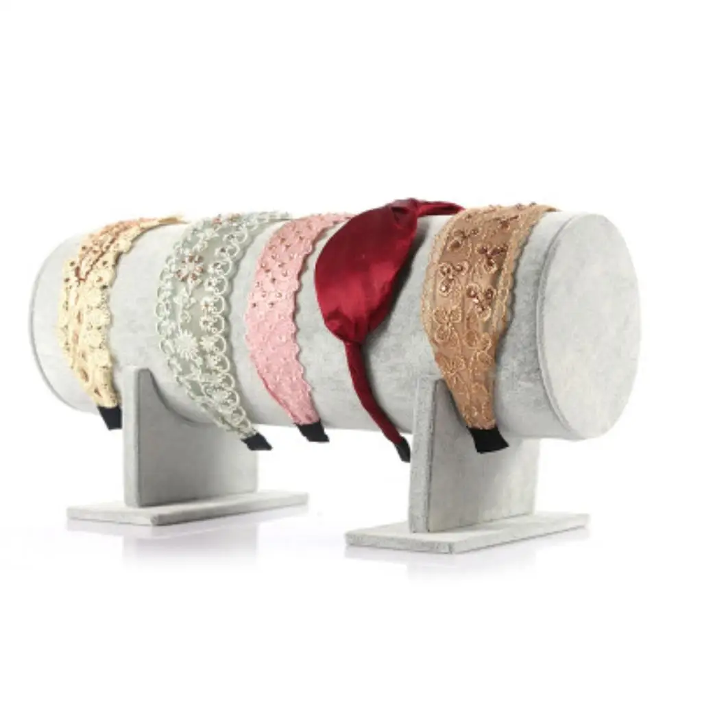 Jewelry Organizer Stand Velvet Board T-bar Display Holder Jewelry Storage Rack for Home Decor