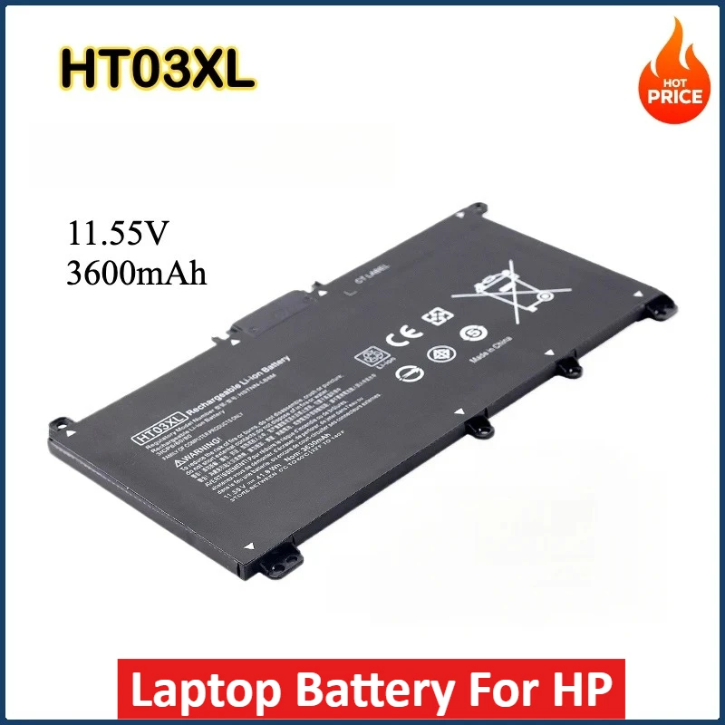 

11.55V 3600mAh HT03XL Laptop Battery For HP 14-CE0025TU 14-CE0034TX 15-CS0037T 250 255 G7 HSTNN-LB8L L11421-421 HSTNN-LB8M