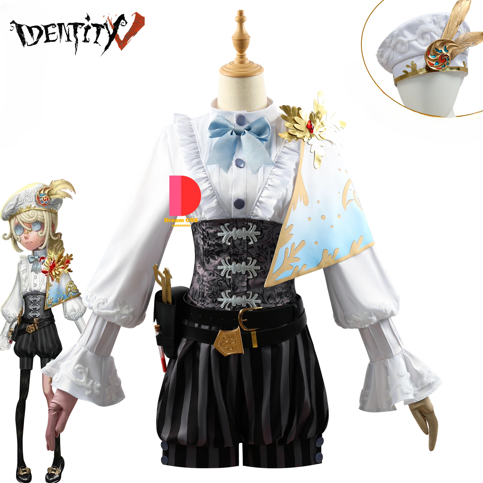 

Game Identity V Survivor Painter Cosplay Costumes Edgar Valden Golden Ratio Shirt Pumpkin Pants Set Women Man Halloween Women