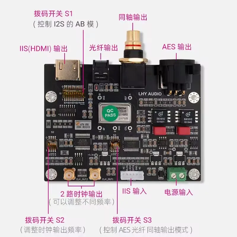 CDPRO2 CDM3/4/9 rotary digital output board IIS to coaxial I2S to SPDIF OCXO clock