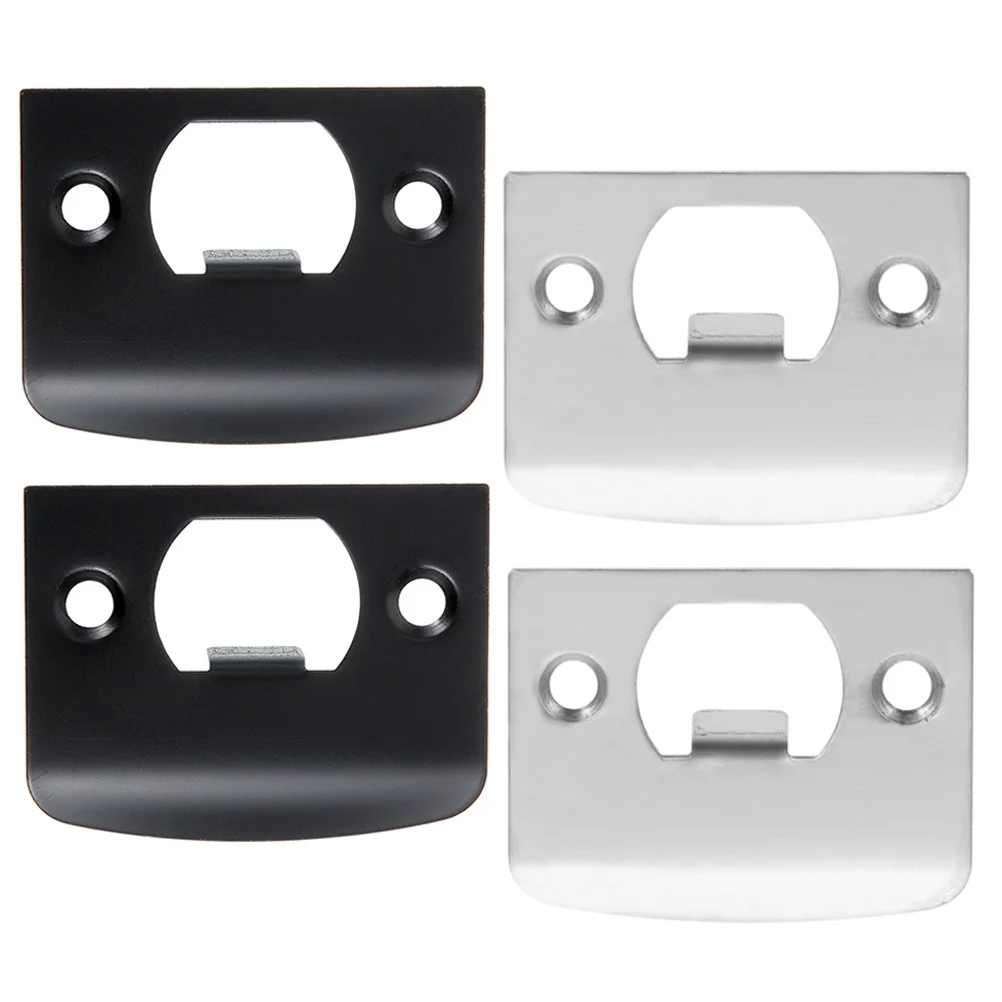 4 Stuks Deurversterking Platen Rvs Deur Klink Platen Nachtschoot Strike Plaat Cover Plaat Gat Filler Beveiliging Hardware