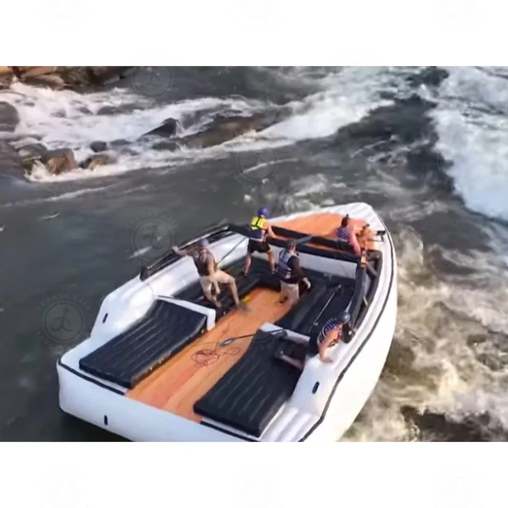 Gute Artikel Lake River Schlauchboot Schwimmende Plattform Aufblasbares Fischerboot Yacht