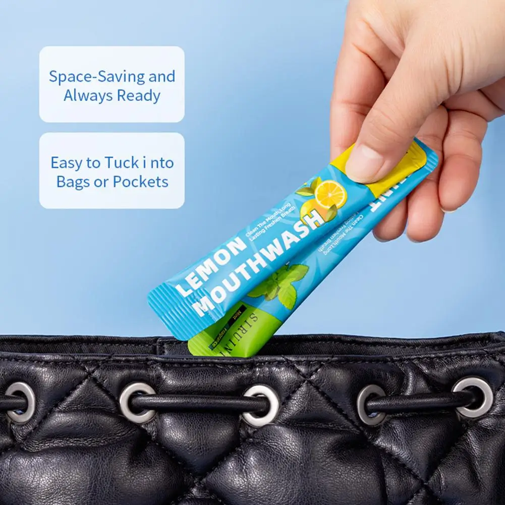 Portable Disposable Mouthwash, Travel Mouthwash in Single-use Packets, Alcohol-Free Oral Rinse - Image 3