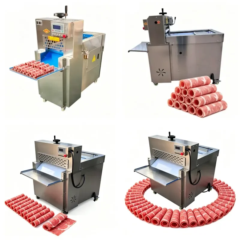 for High-efficiency Meat Roll Cutter Frozen Meat Slicer Mutton Beef Slicer for Evenly Curled Hot Pot Rolls