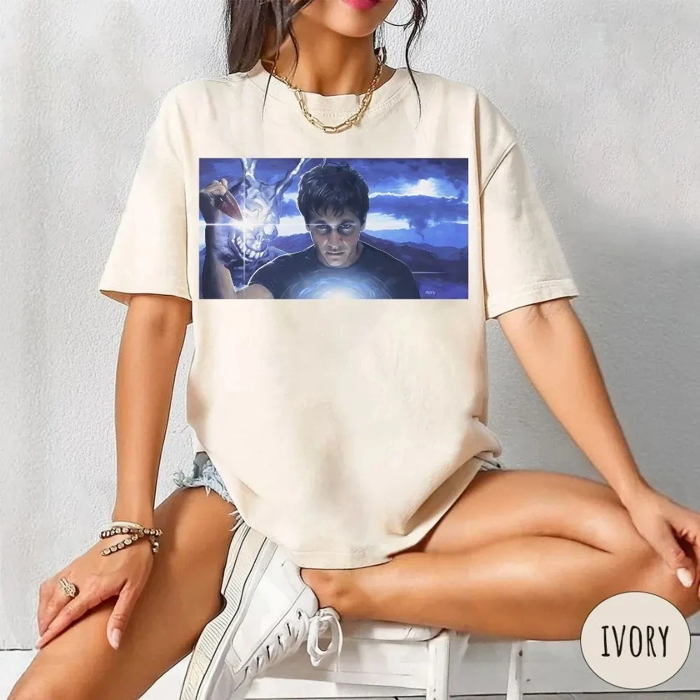 Tony Daco Retro Sci Fi Thriller Pattern T-shirt for Men and Women, Suitable for All Seasons, Trendy Harajuku Style Y2K T-shirt