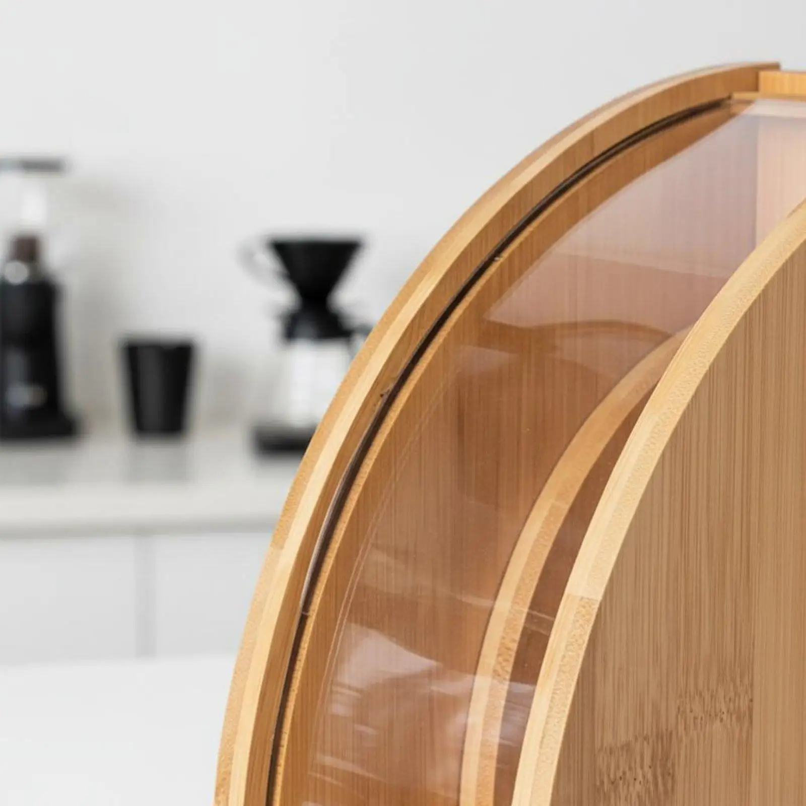 pouring-over Strainer Paper Stand Large Capacity Bamboo Coffee Strainer Holder Easy Access Design for Baristas, Cafe
