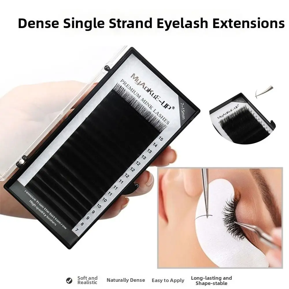 0.05/0.07 Thickness Individual Lashes Volume Soft Matte Classic Lash Darker Black Mix Length Mink Eyelash for Eyelash Extensions