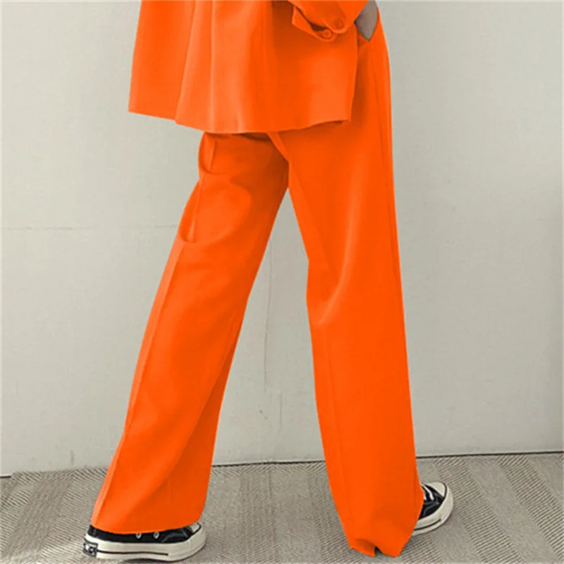 سراويل نسائية غير رسمية 2025 بدلة قماش متعددة الاستخدامات سراويل تقليدية برتقالية جديدة سراويل بدلة للتنقل موضة متعددة الاستخدامات مستقيمة الساق طويلة... #2