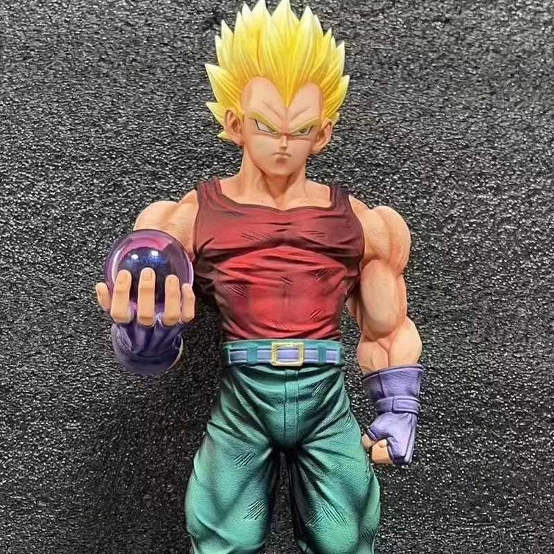 Estatua de Anime Gt Vegeta, Kit de modelismo, figura de acción de Dragon Ball, Super Saiya, tres cabezas, ambas manos, modelo de Pvc, juguetes de adorno para niños, regalos