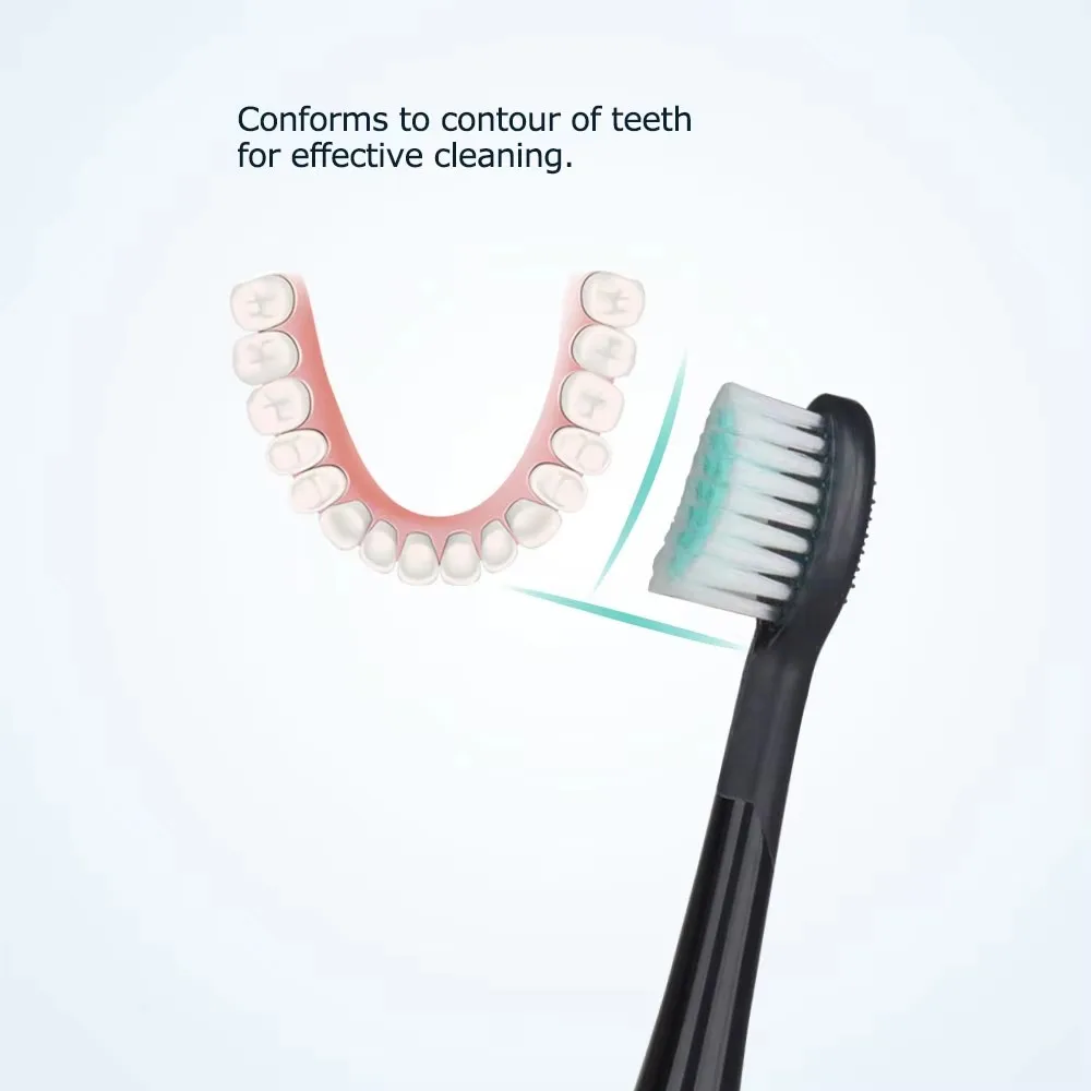 Testine di ricambio per spazzolino da denti da 4 pezzi con tappi per spazzolino elettrico Mornwell D01B