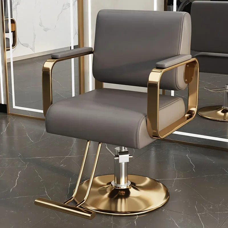 Luxury Barbershop Barber Chair Personalized Gold Swivel Designed Barber Chair Beauty Salon Cadeira De Barbeiro Furniture